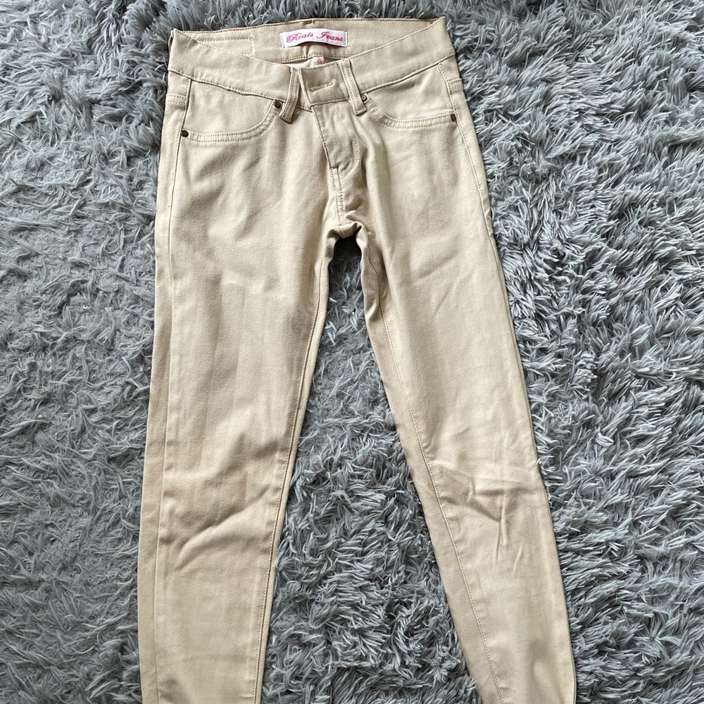 Legging pant beige size small 36 material stretch like new